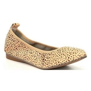 Chelsea & Violet Ruby leopard print calf hair leather ballet flats